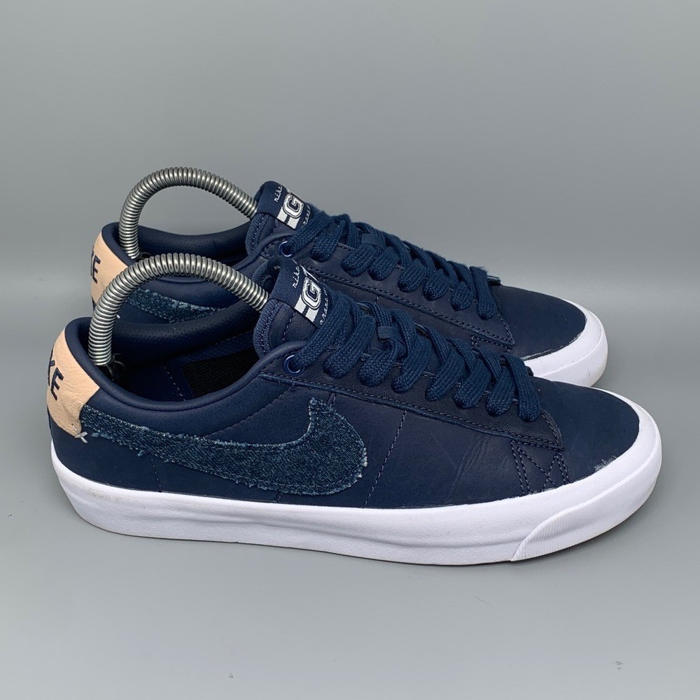 Nike Blazer Low '77 Blue Running Shoes DM8890-400 Men's Sz 7‎ Women's Sz 8.5